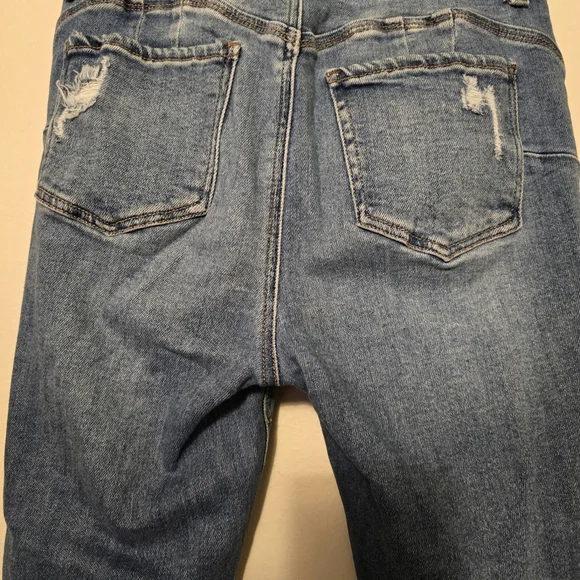 WAX JEAN BUTT I LOVE YOU Distressed Skinny Denim Jeans Light Wash Fade Size 7/28 - Picture 15 of 17
